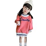 Smile　2色　かわいい　秋冬　裹起毛　暖かい　長袖　丸首　ロングパーカー　子供服　女の子　スウェット/コート/アウター/上着/ジャケット/ジャンパー　ベビー服　女の子　赤ちゃん服　幼児　５サイズ　