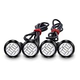 X-STYLE LEDデイライト イーグルアイ スポットライト 22mm 12連led ボルト型 牛目 大玉計 防水 高輝度 埋め込み型 12V専用 10個セット（アイスブルー）