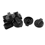 uxcell ガスストーブノブ ガスこんろ オーブンスイッチ 点火ツマミ コントロールノブ　バーナーノブ　ブラック　プラスチック製　セレクター　10個入