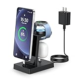 充電スタンド 3in1 Type-C充電ステーション 急速 スマホスタンド PD3.0アダプタ付属(30W出力) Galaxy S25/S24/S23/A25/A55/Z Flip6/Z Fold6 Pixel 9a/9/8a/9 AQUOS 9/R9/R8/R7/wish4/3 Galaxy Watch6/5/5 Pro USB-C端子イヤホン対応 高耐久 テレワーク用品 プレゼント 黒