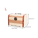 Fasters WoodyアンティークTreasureボックスPiggyバンクFace Coin Bankセーフお金ボックスfor Childrenギフトホームストレージ装飾 D5HV34ENIXL6