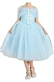(アイビードレシング) Ivydressing 子供ドレス パーティードレス ウェディング フラワーガールドレス ジュニアドレス 披露宴 発表会 演奏会 ガールズ ライトブルー プリンセス風-130-