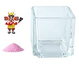 花市場直送便 ミニチュアガラス 武田信玄 & カラーサンド ラベンダー & 植え込み用グラス ニューブロックS