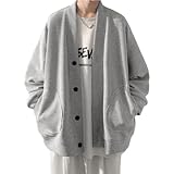 カーディガン ジャケット 長袖 スウェット vネック メンズ 春 秋 冬 羽織 大きいサイズ 無地 和式カーディガン カジュアル トップス 通勤通学 アウター ビジネス シンプル ゆったり