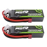 OVONIC 3S リポバッテリー 50C 3000mAh 11.1V リポバッテリー ディーンスタイル Tコネクター付き ラジコン飛行機 ヘリコプター クアッドコプター ラジコンカー トラック ボート用 (2パック)