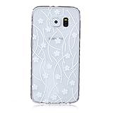 UNEXTATI Galaxy S6 用 ケース 耐衝撃 高品質 TPU ハード カバー 超薄型ケース 全面保護 脱着簡単 クリア 透明 Samsung Galaxy S6カバー Cover (ホワイ