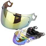 Wayocfei VAS-V MV シールド ラパイドネオ シールド プロシェード 適合：RX-7X アストラル-X アストロGX ラパイドネオ ベクター-X ASTRAL-X ASTRO-GX RAPAIDE-NEO VECTOR-X XD ヘルメット・バイザー 紫外線 吸収 バイクヘルメットアフターマーケット交換 (ゴールドレンズ)