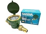 SANWA 15mm 1/2 inch Cold Water Meter of Cubic Meters for Garden & Home Using or Metering Application