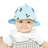 Ruideng ベビー 赤ちゃん 帽子 キャップ 子ども 子供 日差し UV コットン 綿 カクタス 春 夏 秋 ユニセックス 男の子 女の子 ユニセックス お出かけ 紫外線対策 (46ヤード, ブル