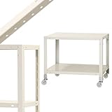 スマートラック NSTRK-034 幅60×奥行30×高さ49.5cm 2段 ホワイト 80㎏/全