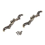 10個入り　真鍮 取っ手 ドアノブ ミニハンドル アンティーク レトロ調 75*15MM