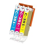互換インクカートリッジBCI-381XLキヤノン用インクタンク 3本セットBCI-381XLC BCI-381XLM BCI-381XLY対応プリンター:TS8430 TS8330 TS8230 TS8130 TS7430 TS7330 TS6330 TS6230 TS6130 TR9530 TR8630 TR8530 TR7530 TR703大容量