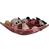 Rosiest 80 x 60 x 60 cmおもちゃハンモックコーナーオーガナイザーストレージのパペットぬいぐるみおもちゃ人形Maumet (ピンク)