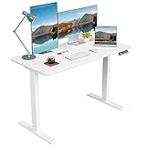 Sunon 昇降式デスク（幅120cmX奥行60cm） 組み立て簡単（12分で完了） 電動昇降デスク メモリー機能付き スタンディングデスク