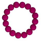 Funky Silicone Teething Bracelet for Mom to Wear - Color Crimson - Our teething beads are made from 