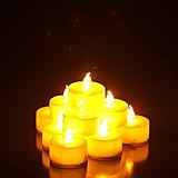 YINING　キャンドル　イルミネーション ライト LED 蝋燭　癒しの灯り　自然な灯り　クリスマス/パーティー/結婚式/誕生日等の用品　 点滅仕様　YELLOW