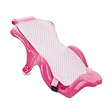 バスチェア/スツールベビーアンチスキッドシャワーバスフレームマット付き安全で快適な0-18ヶ月ピンク青 (色 : Pink)