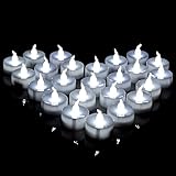 AGPtek 60 PCS Battery Operated No filcker Flameless Candles Steady LED Tealights Cool White [並行輸入品]