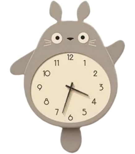 Amazon.co.jp: aelah トトロ 時計 可愛いキャラクターデザイン 振り子
