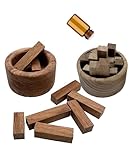 S.fields.inc アロマディッシュ 木製 紫檀と黒クルミ 2個セット 香木付き アロマストーン ディフューザー