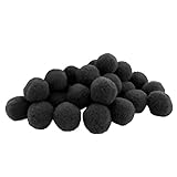 Lovoski 鮮やか　ボール　ふわふわ　ミニ　ポンポン　工芸品作り　装飾品　再利用可能　1パック　全9色 - ブラック