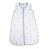 Hudson Baby Wearable Safe Sleep Muslin Sleeping Bag Blue Anchors 18-24 Months 【joybaby】 [並行輸入品]