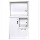 レンジ台 食器棚 ルミナス キッチン収納 幅60cm キッチンワゴン レンジ台付き食器棚 キッチン収納 (幅60cm)