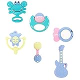 Aivtalk 6 Piece Baby Rattle and Teether Toy Gift Set Pink by Aivtalk