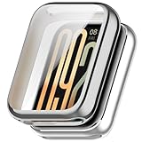 【Moahsiuny】For Xiaomi Smart Band 9 Pro ケース 保護ケース 耐衝撃 軽量 柔らかい TPU 脱着簡単（シルバー）