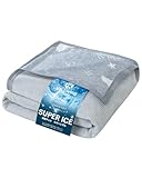 VK Living タオルケット 接触冷感 夏用 シングル リバーシブル 【SUPER ICE】 冷感＆タオル地 140×190cm ひんやり 24時間持続制菌消臭 除湿速乾 軽量 丸洗いOK たおるけっと 冷感ケット クールケット シロクマグレー VKJ013-SH-BJXGY1