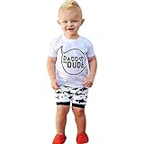 leegor 2pcs Baby文字プリントTシャツ+ Shark弾性ショーツパンツ服セット カラー: ホワイト