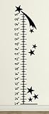 Growth chart星壁デカールステッカー 72 Inches ブラック WD-WSQ-1014-BLK-72