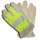 Dickies D88332 Hi-Vis Lime Grain Pigskin Leather Driver Glove, Medium by Dickies