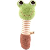 FUN fun (ファンファン） ニギニギ がらがら ステック かえる 日本製 16.5cm グリーン