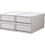 JEJ 収納チェスト ストラ(stora) Sサイズ アイボリー 4個組 幅39×奥行74×高さ18cm STR-74S-4 IV/IV