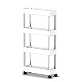 物置棚 ベーシック 3段 4段 スチールラック キャスター付き 奥行12cm 22cm 耐荷重40kg 防サビ加工 棚 防サビ加工 ホワイト