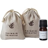森林生活 ひのきチップのサシェ (2個＋ひのきオイル5ml)ブラウン アロマ、リラックス、消臭、防虫、防カビグッズとして