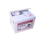 Ghost Skull Stealing Coin Money Box Skull Bank Collecting Saving Money Bank White color [並行輸入品]