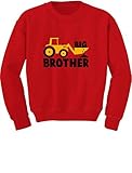 TeeStars – Big BrotherギフトforトラクターLoving Boys Toddler / Kidsスウェットシャツ カラー: レッド