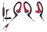 audio-technica SONICSPORT カナル型イヤホン スマートフォン用 防水仕様 スポーツ向け レッド ATH-SPORT1iS RD