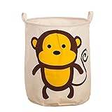 Animo(アニモ) かわいい 動物 収納 バスケット　雑貨収納ボックス 洗濯　ランドリーかご 脱衣かご　 折りたたみ 取って付き ランドリーボックス　保育園 ランドリーボックス – 完璧なオーガナイ