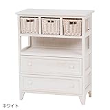リビング 収納 インテリア たっぷり 収納 カントリー 収納 家具 SHABBY WOOD FURNITURE チェスト幅60cm ホワイト