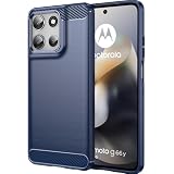 Gosento For モトローラ モト Motorola Moto G66J / G66Y / G56 5G ケース シリコン 衝撃吸収カバー 防指紋 カバー (ブルー)