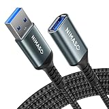 NIMASO USB 延長ケーブル USB3.0規格 2.0m (タイプAオス - タイプAメス) USB 延長 コード グレー NCA20G85