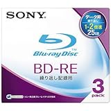 SONY 日本製 データ用BD-RE 書換型 片面1層25GB 2倍速 3枚P 3BNE1DBSJ2