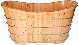 Alfiブランドab1105 63 " Cedar Soaking浴槽の自立インストールで、 60 Or More Gallons AB1105 1