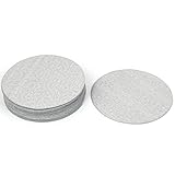 uxcell サンディングディスク サンドペーパーシート 20枚入り ライトブルー 研磨布 127mm 1000グリット