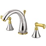 キングストン真鍮ks597 FL Royale Widespread洗面所蛇口with Frenchレバーハンドル 8-Inch Adjustable Center KS5974FL