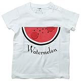 《初夏盛夏対応》 CHEEK ROOM(チイクルーム)  製品洗い加工済み42/2天竺スイカ半袖Tシャツ 80cm/OW NO.B-470145