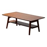 棚付き脚折れ木製センターテーブル Horia ホリア 長方形型ローテ